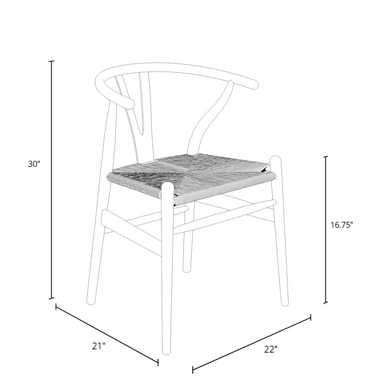 Wishbone best sale chair height